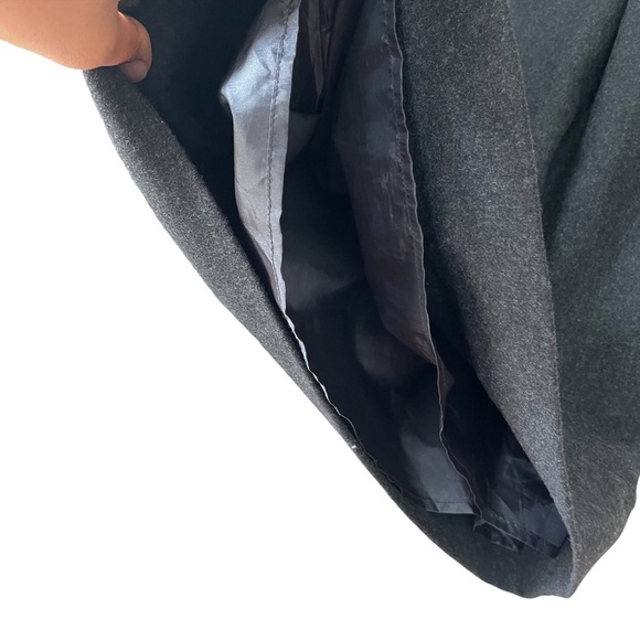 Twelve Couture Wool Pleated‎ Button Front Mini Dress in Charcoal Size: S - Picture 5 of 10